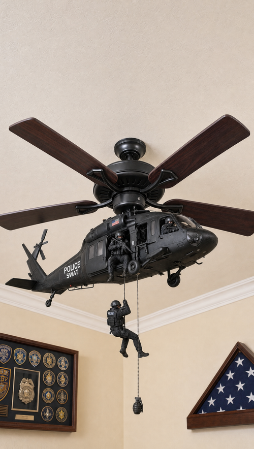 Ceiling Chopper — Tactical Helicopter Ceiling Fan Attachment