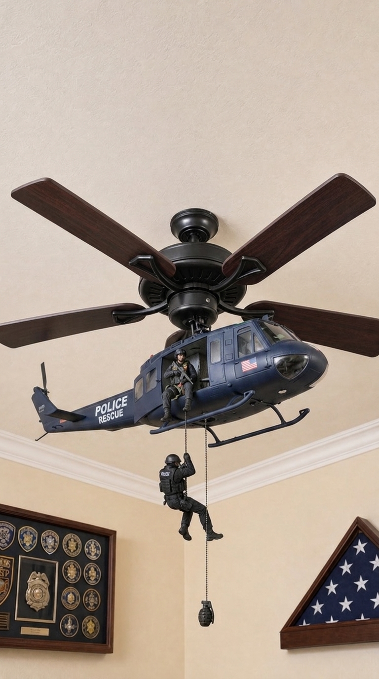 Ceiling Chopper — Tactical Helicopter Ceiling Fan Attachment