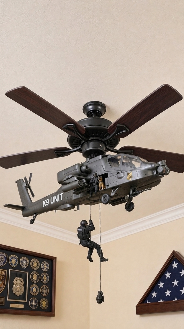 Ceiling Chopper — Tactical Helicopter Ceiling Fan Attachment