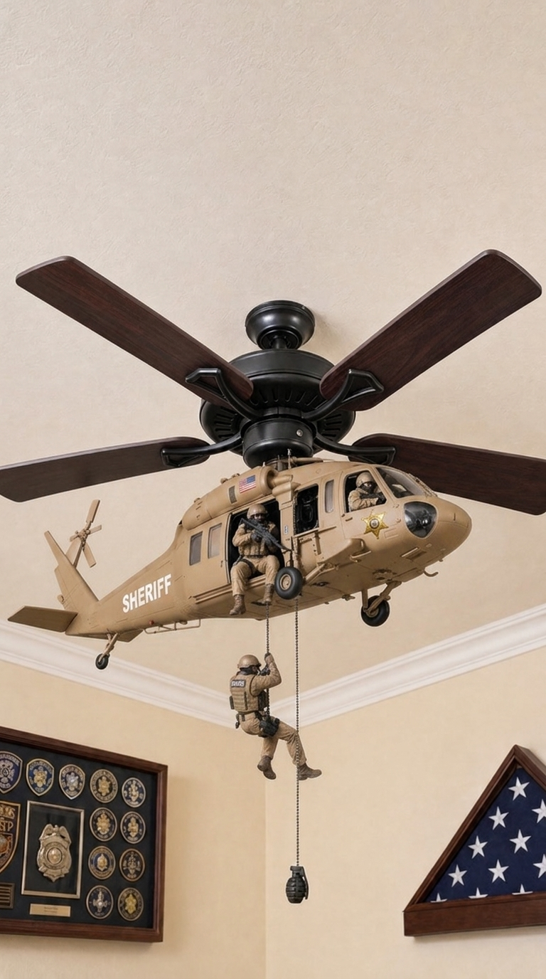 Ceiling Chopper — Tactical Helicopter Ceiling Fan Attachment